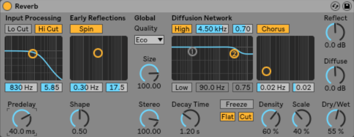 Applying pre-delay to reverb