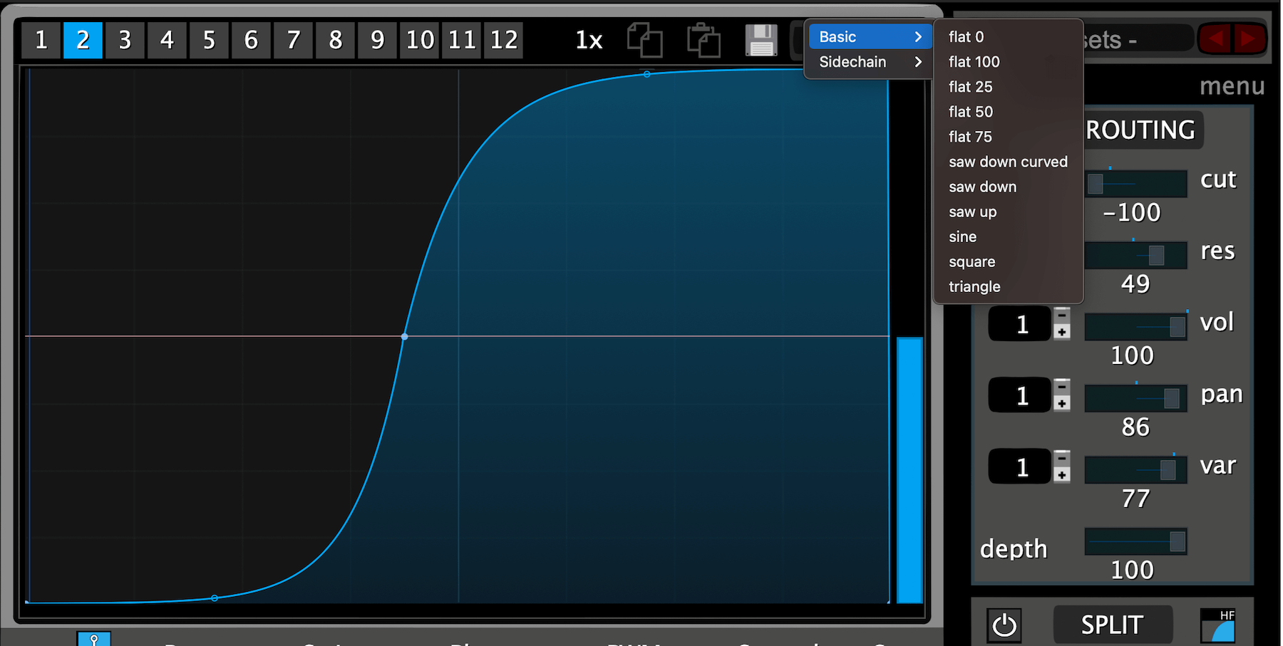 LFO Tool loading preset shape