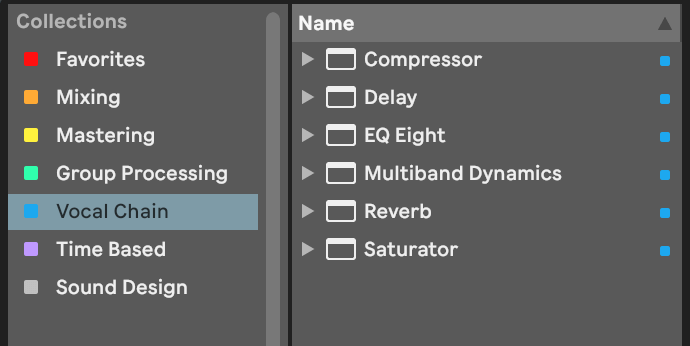 Ableton favorites