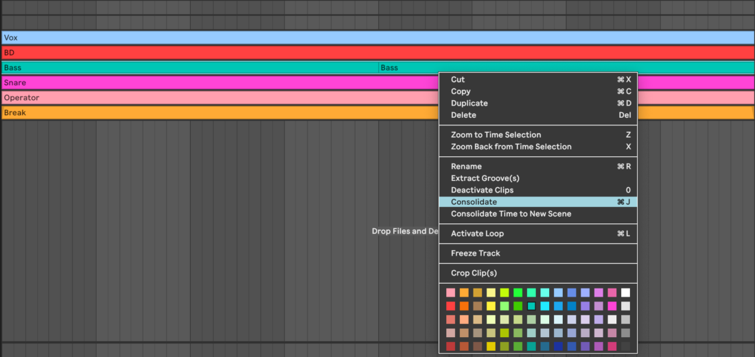 Ableton keyboard shortcuts