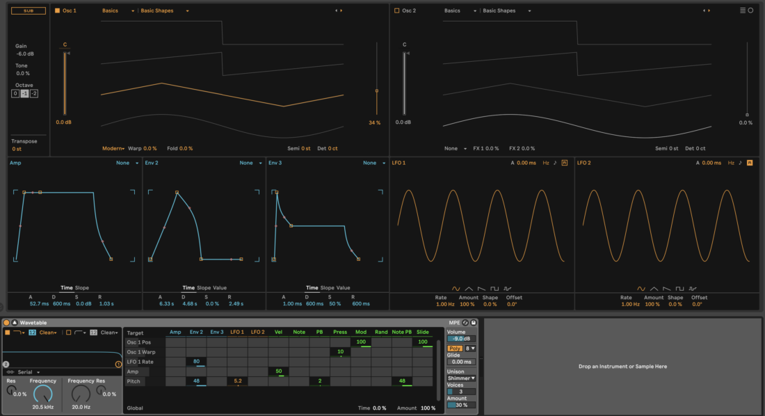 Ableton LFO modulation