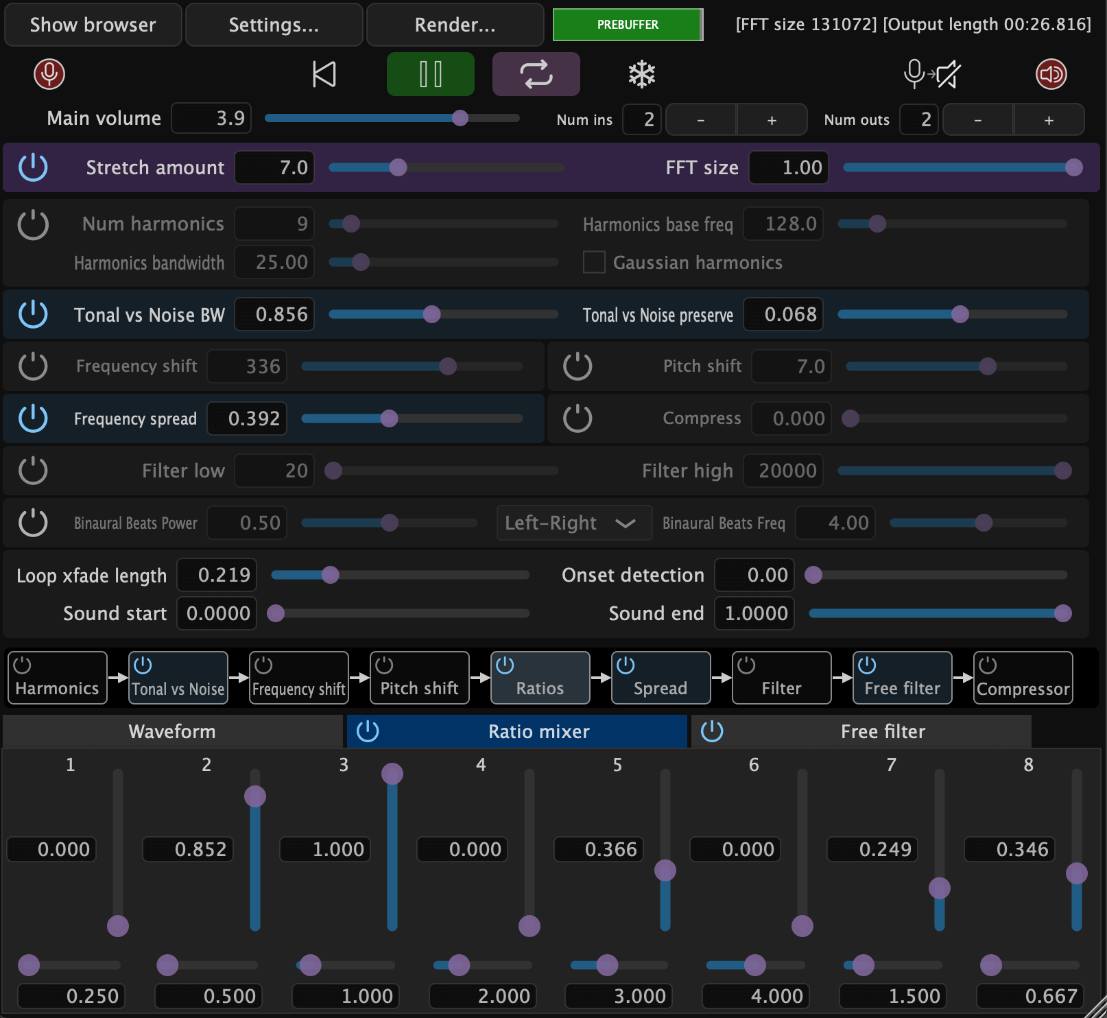 Resampling audio from your own project to create fuller tunes ...