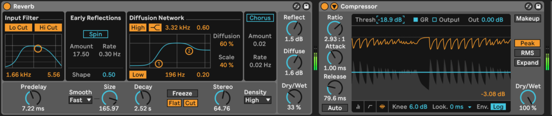 Reverb to compressor