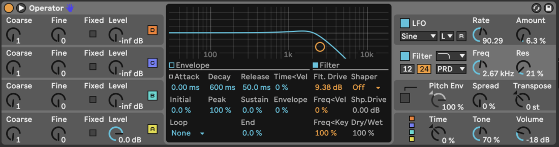 Bass sine wave