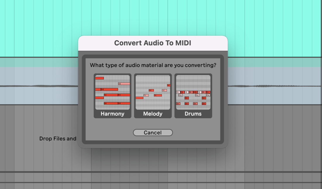 Convert audio midi options