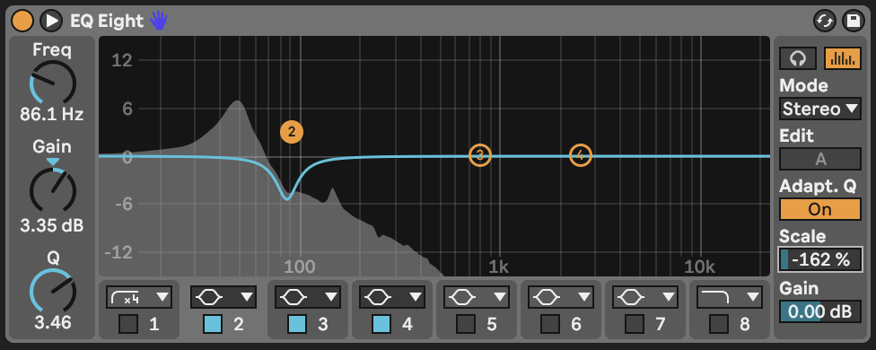 Mixing Kick Bass EQ Cut