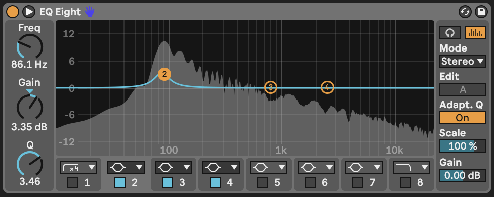 Mixing Kick EQ Boost