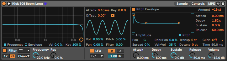 Pitch envelope