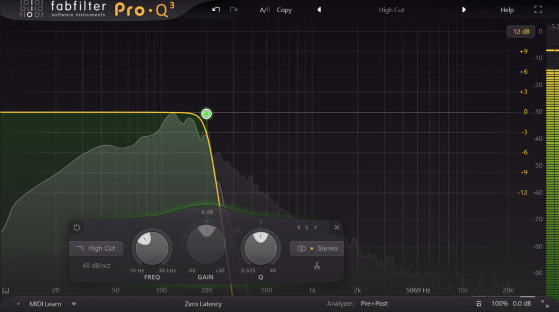 Mixing Bass Low Pass Filter