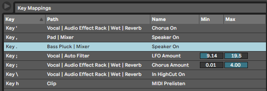 logic vs ableton hotkey